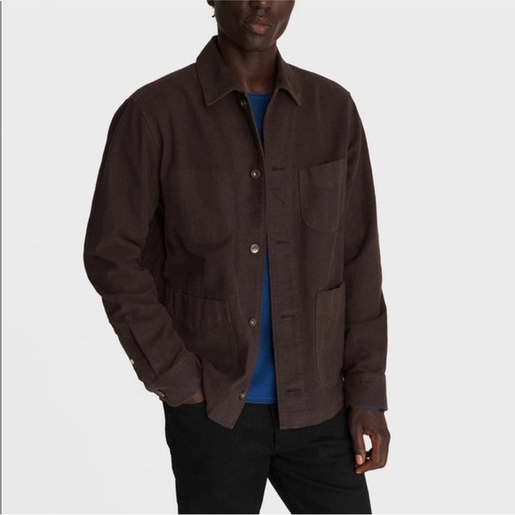 Mens Rag & Bone Mace Cotton Moleskin Shirt Jacket in Espresso Brown Sz M - Picture 7 of 10